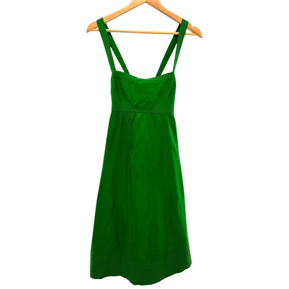 J. Crew Factory Green Strappy Midi Dress